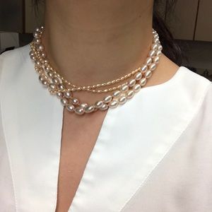 Layered freshwater pearl necklace